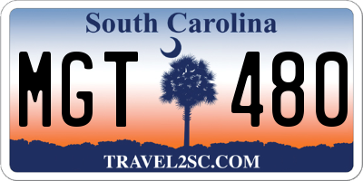 SC license plate MGT480