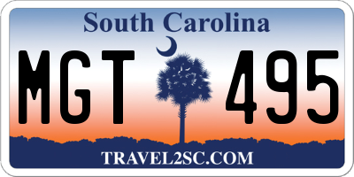 SC license plate MGT495
