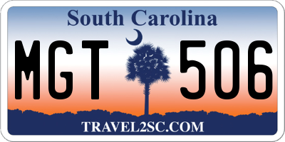SC license plate MGT506