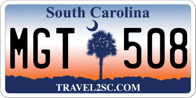 SC license plate MGT508