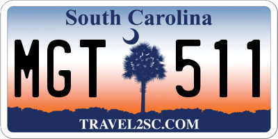 SC license plate MGT511