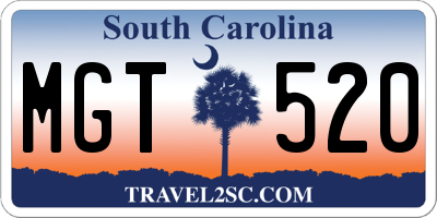 SC license plate MGT520
