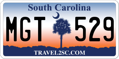 SC license plate MGT529