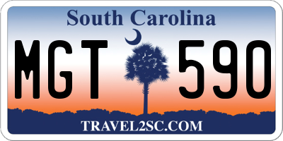 SC license plate MGT590