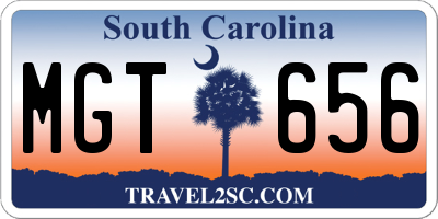 SC license plate MGT656