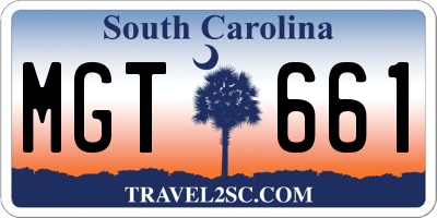 SC license plate MGT661