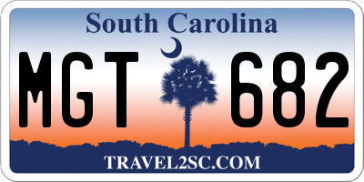 SC license plate MGT682
