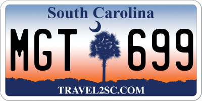 SC license plate MGT699