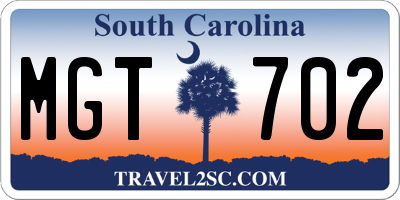 SC license plate MGT702