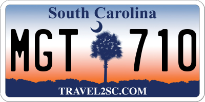 SC license plate MGT710