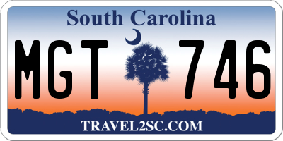 SC license plate MGT746