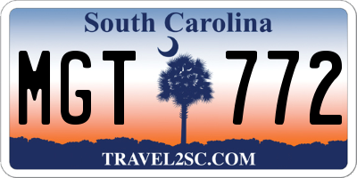 SC license plate MGT772