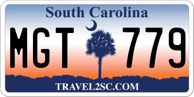 SC license plate MGT779