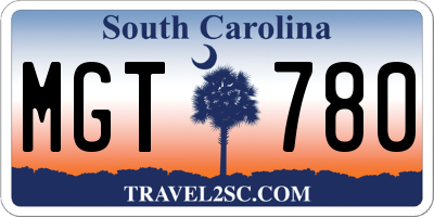 SC license plate MGT780