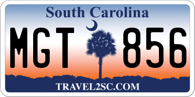 SC license plate MGT856