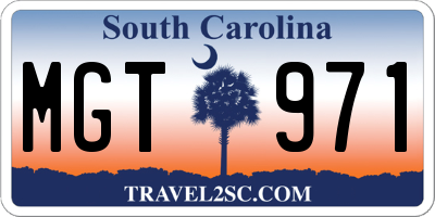 SC license plate MGT971