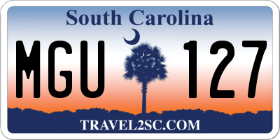 SC license plate MGU127