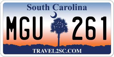 SC license plate MGU261