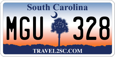 SC license plate MGU328