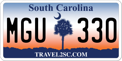 SC license plate MGU330