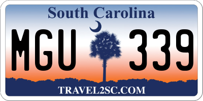 SC license plate MGU339