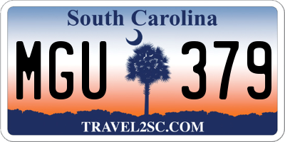 SC license plate MGU379