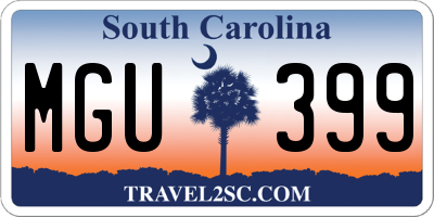 SC license plate MGU399