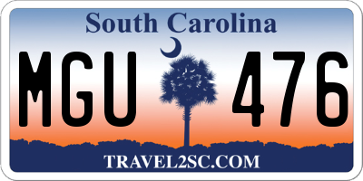 SC license plate MGU476
