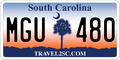 SC license plate MGU480