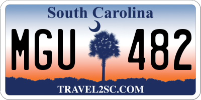 SC license plate MGU482