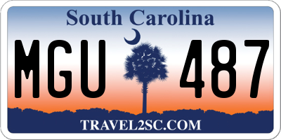 SC license plate MGU487