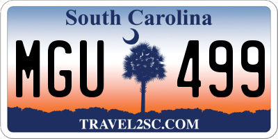SC license plate MGU499