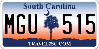 SC license plate MGU515