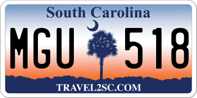 SC license plate MGU518