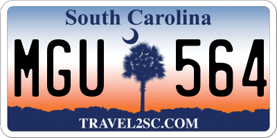 SC license plate MGU564