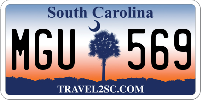 SC license plate MGU569