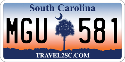 SC license plate MGU581