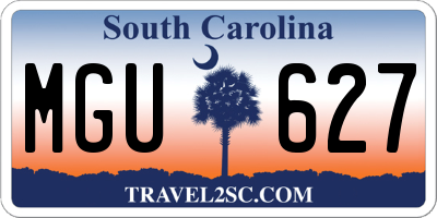 SC license plate MGU627
