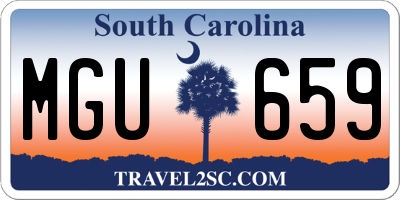 SC license plate MGU659