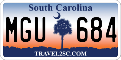 SC license plate MGU684