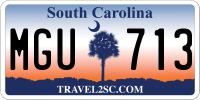 SC license plate MGU713