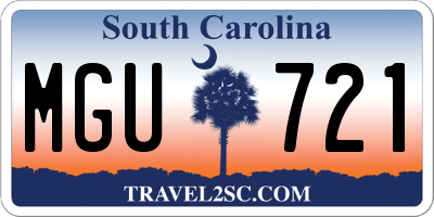 SC license plate MGU721