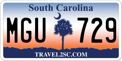 SC license plate MGU729