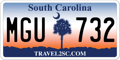 SC license plate MGU732
