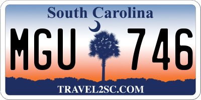 SC license plate MGU746