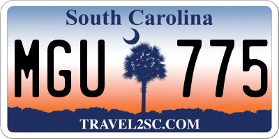 SC license plate MGU775