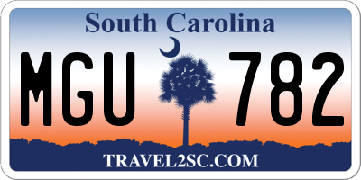SC license plate MGU782