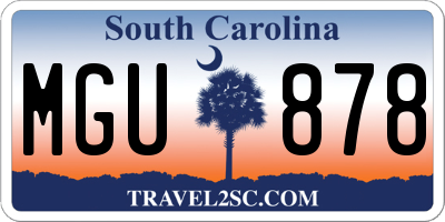 SC license plate MGU878