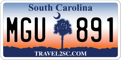 SC license plate MGU891