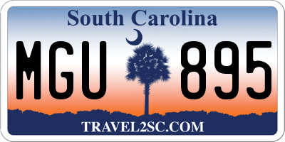 SC license plate MGU895